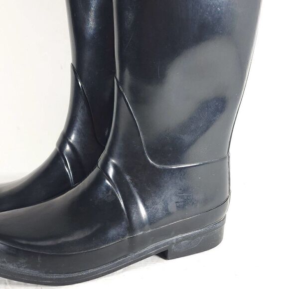 Hunter Women's Rigley US 7 EU 38 Quilted Glossy Tall Rubber Rain Boots - Picture 2 of 15